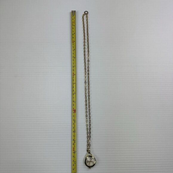 Vintage Endura Pendant Watch Gold Tone With Necklace UNTESTED - Picture 7 of 9